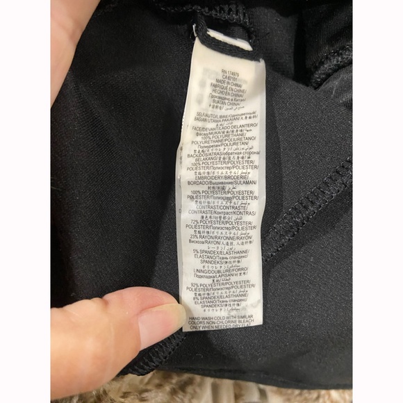 NWT BCBGMaxAzria Black Peplum Embroidered Faux Leather Top, Size XXS - Picture 5 of 6